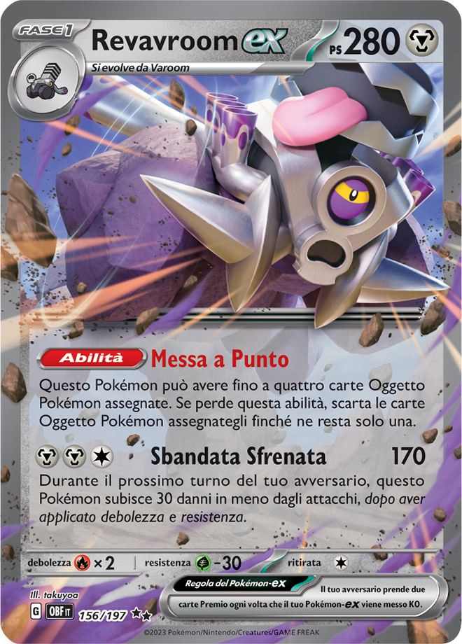 Scarlatto e Violetto Ossidiana Infuocata del GCC Pokémon