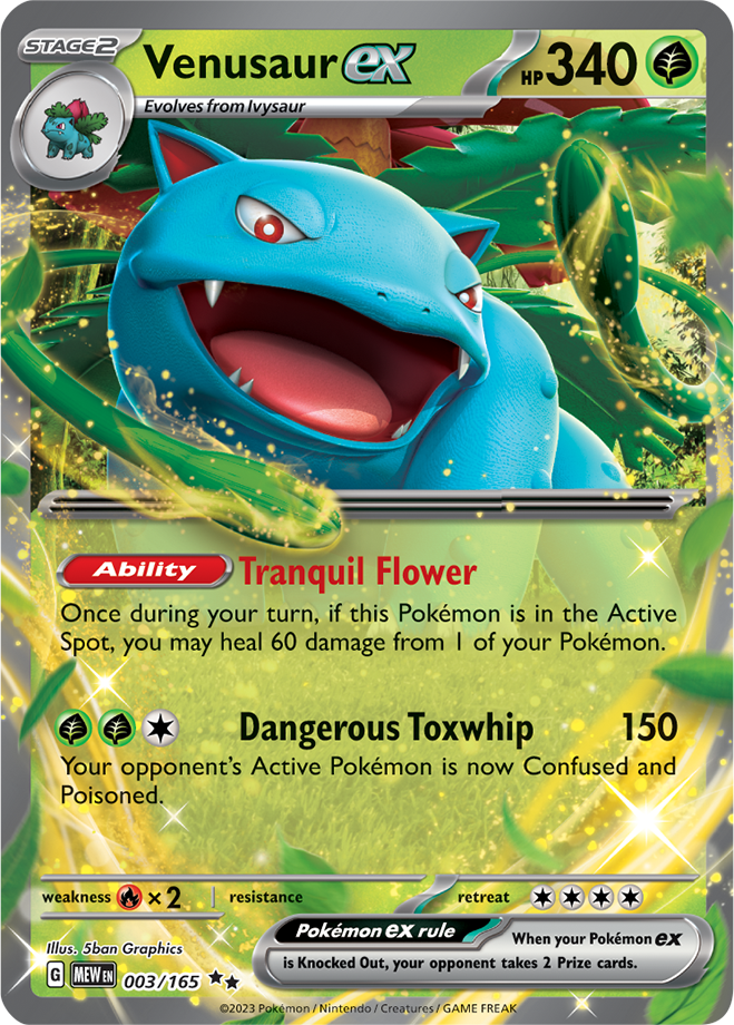 Venusaur Ex Double Rare Card