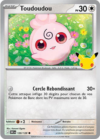 Toudoudou 120/128 ME05.5 Commune Pokémon