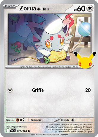 Zorua de Hisui 122/128 ME05.5 Commune Pokémon