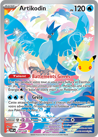 Artikodin 132/128 ME05.5 Illustration Rare Pokémon