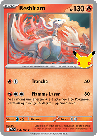 Reshiram 14/128 ME05.5 Rare Pokémon
