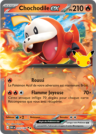 Chochodile ex 15/128 ME05.5 Double Rare Pokémon