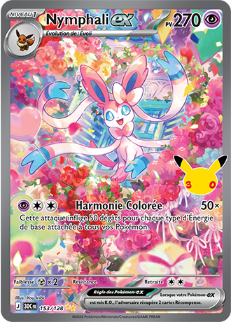 Nymphali ex 153/128 ME05.5 Illustration Spéciale Rare Pokémon