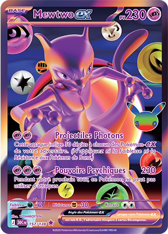 Mewtwo ex 157/128 ME05.5 Hyper Rare Pokémon