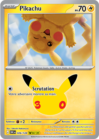 Pikachu 26/128 ME05.5 Pikachu Rare Pokémon