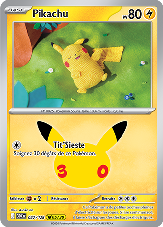 Pikachu 27/128 ME05.5 Pikachu Rare Pokémon