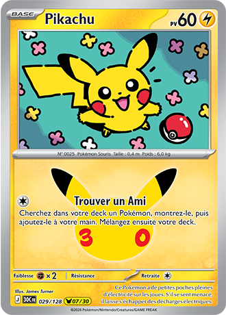Pikachu 29/128 ME05.5 Pikachu Rare Pokémon