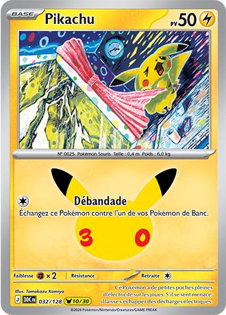 Pikachu 32/128 ME05.5 Pikachu Rare Pokémon