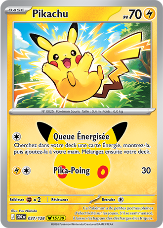 Pikachu 37/128 ME05.5 Pikachu Rare Pokémon