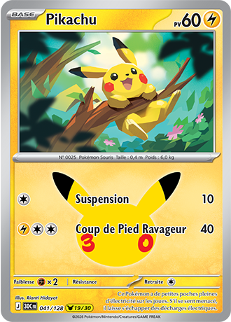 Pikachu 41/128 ME05.5 Pikachu Rare Pokémon
