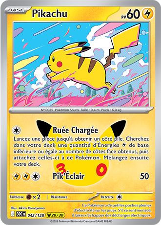 Pikachu 42/128 ME05.5 Pikachu Rare Pokémon