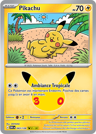 Pikachu 43/128 ME05.5 Pikachu Rare Pokémon