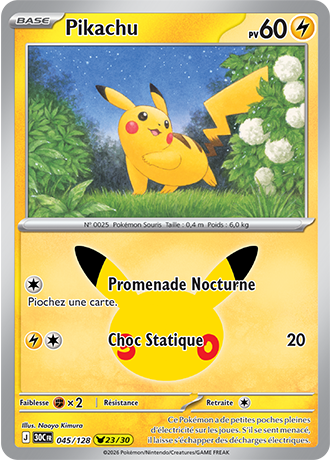 Pikachu 45/128 ME05.5 Pikachu Rare Pokémon