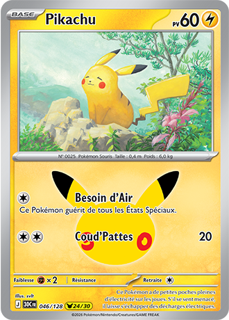 Pikachu 46/128 ME05.5 Pikachu Rare Pokémon