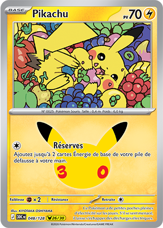 Pikachu 48/128 ME05.5 Pikachu Rare Pokémon