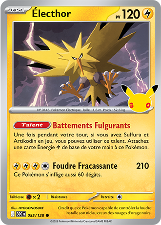 Électhor 55/128 ME05.5 Commune Pokémon