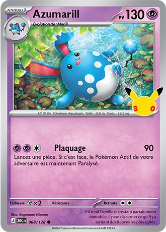 Azumarill 68/128 ME05.5 Commune Pokémon