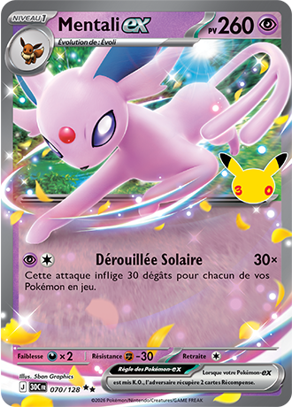 Mentali ex 70/128 ME05.5 Double Rare Pokémon