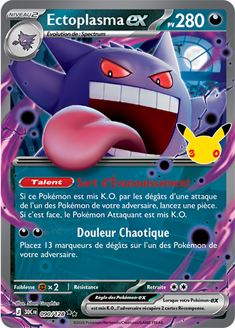 Ectoplasma ex 90/128 ME05.5 Double Rare Pokémon