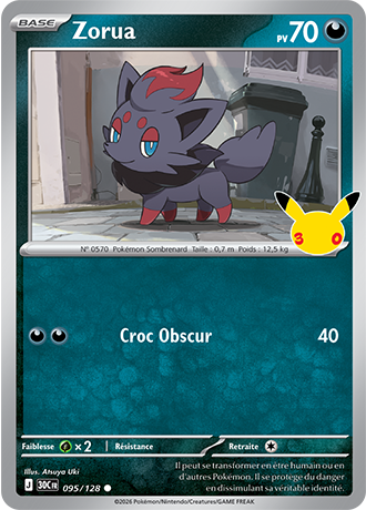 Zorua 95/128 ME05.5 Commune Pokémon