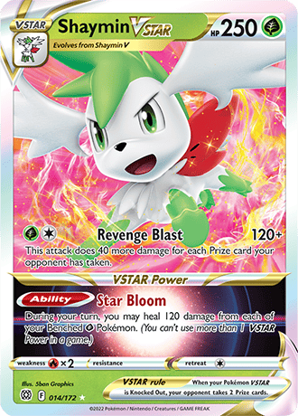 Shaymin V 2022 Pokemon Sword and Shield Brilliant Stars #13 (BGS 9.5)