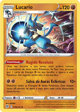 Carta Pokemon Raikou V 048/172 Astros Cintilantes