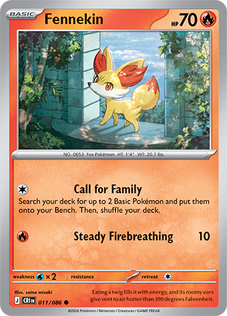 Fennekin 011/086 card from ME04: Chaos Rising