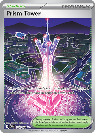 Prism Tower 111/086 card from ME04: Chaos Rising
