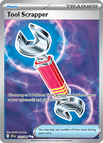 Tool Scrapper 115/086 card from ME04: Chaos Rising