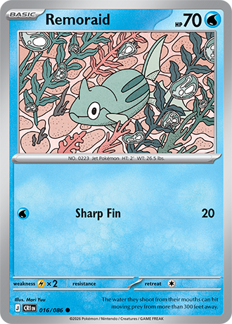 Remoraid 016/086 card from ME04: Chaos Rising