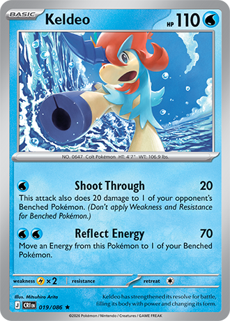 Keldeo 019/086 card from ME04: Chaos Rising