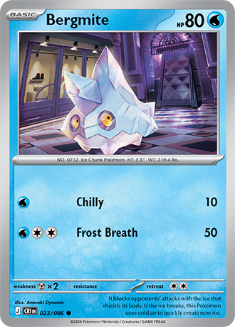 Bergmite 023/086 card from ME04: Chaos Rising
