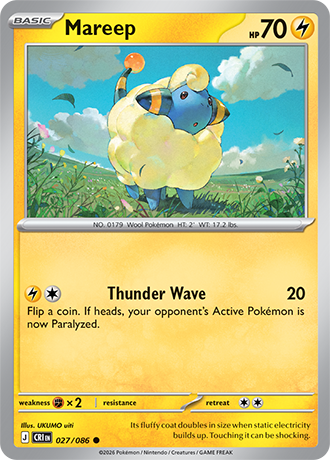 Mareep 027/086 card from ME04: Chaos Rising