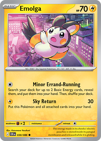 Emolga 030/086 card from ME04: Chaos Rising