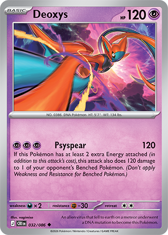 Deoxys 032/086 card from ME04: Chaos Rising