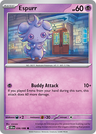 Espurr 036/086 card from ME04: Chaos Rising