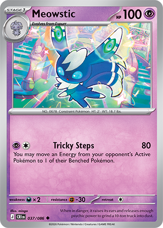 Meowstic 037/086 card from ME04: Chaos Rising