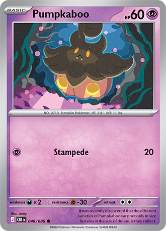 Pumpkaboo 040/086 card from ME04: Chaos Rising