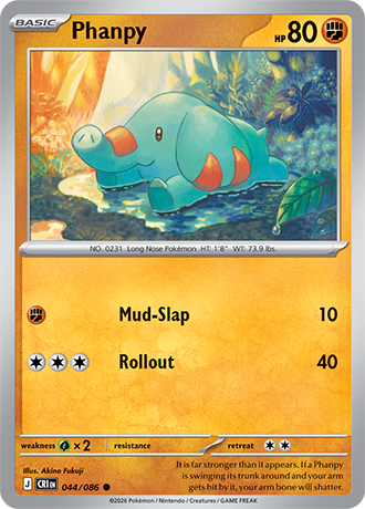 Phanpy 044/086 card from ME04: Chaos Rising