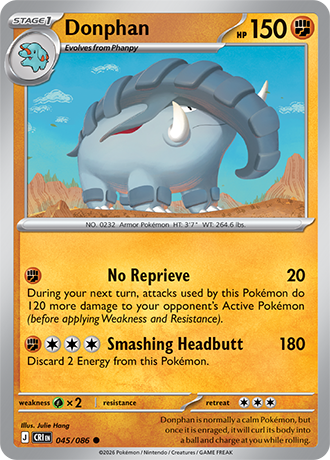 Donphan 045/086 card from ME04: Chaos Rising