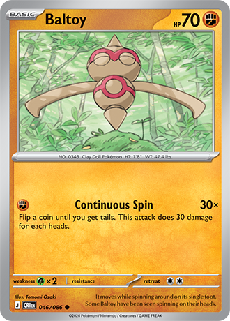 Baltoy 046/086 card from ME04: Chaos Rising