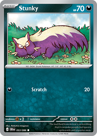 Stunky 053/086 card from ME04: Chaos Rising