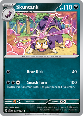 Skuntank 054/086 card from ME04: Chaos Rising