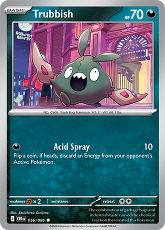 Trubbish 056/086 card from ME04: Chaos Rising
