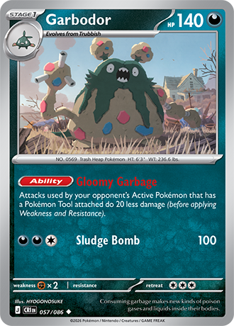 Garbodor 057/086 card from ME04: Chaos Rising