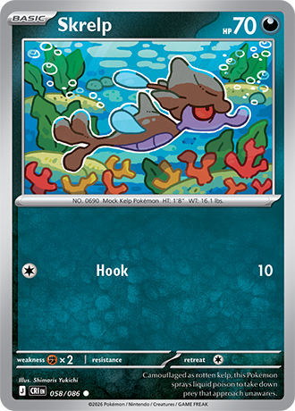 Skrelp 058/086 card from ME04: Chaos Rising