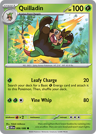 Quilladin 006/086 card from ME04: Chaos Rising
