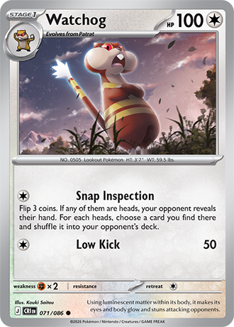 Watchog 071/086 card from ME04: Chaos Rising