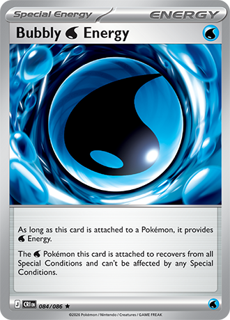 Bubbly Water Energy 084/086 card from ME04: Chaos Rising